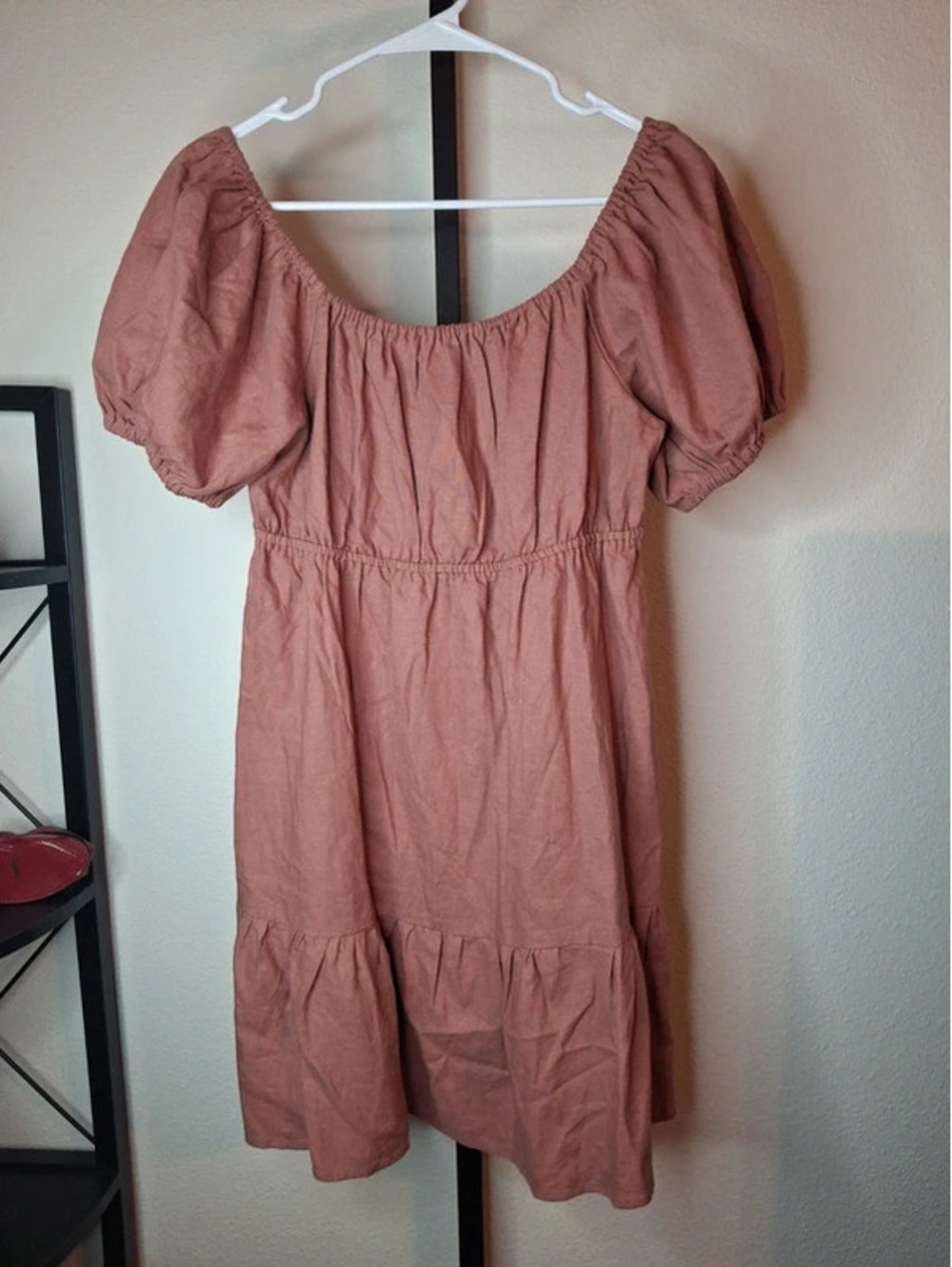 Love Tree NWT dusty rose or mauve off-the-shoulder mini dress size M